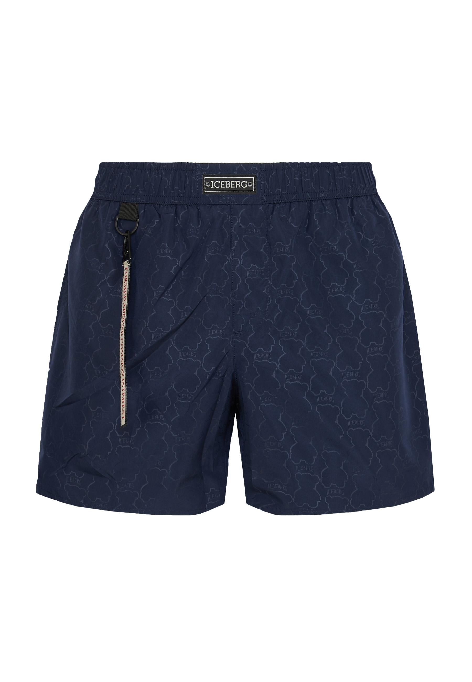 Boxer Uomo da Bagno Con Stampa All Over Dino Navy