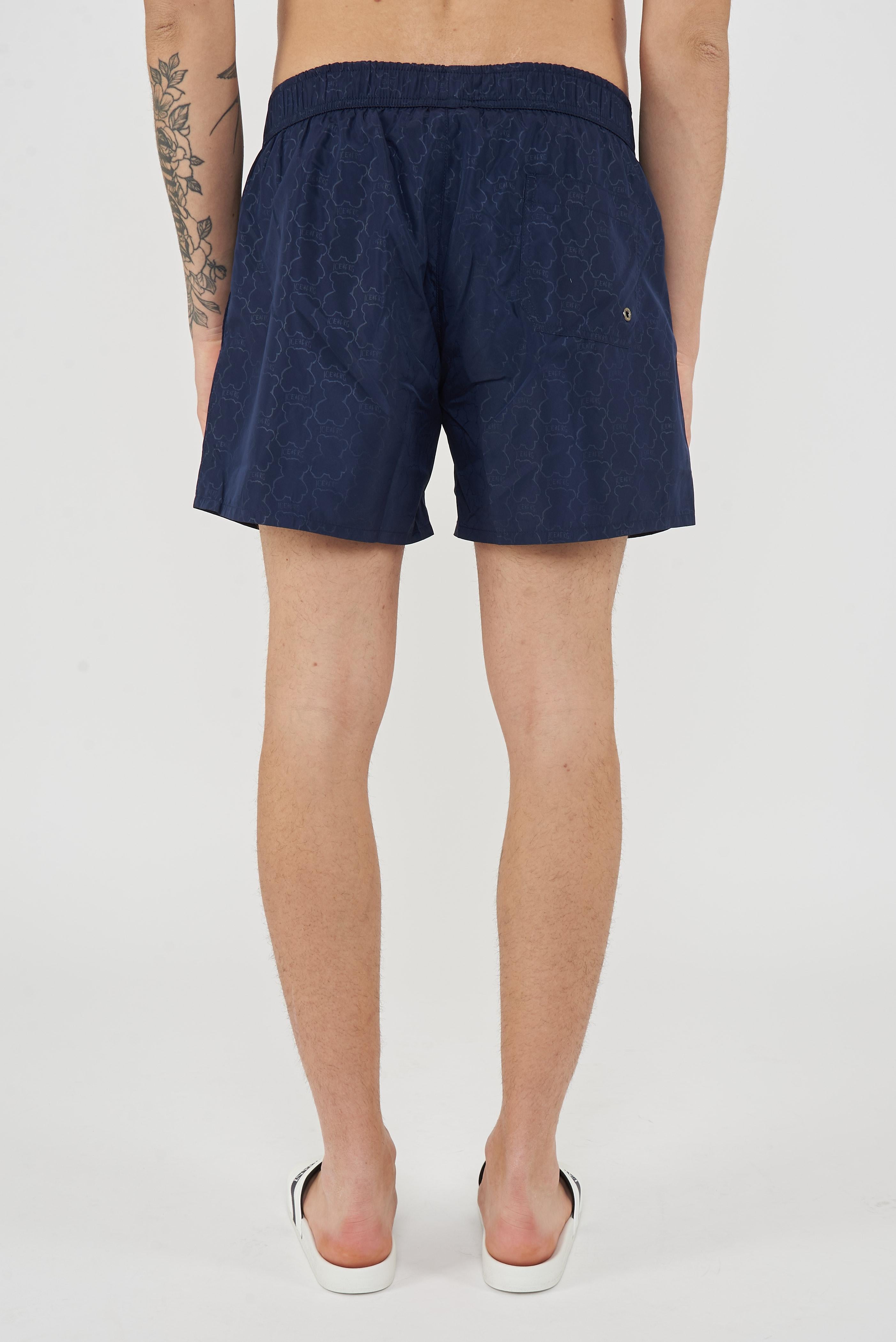 Boxer Uomo da Bagno Con Stampa All Over Dino Navy