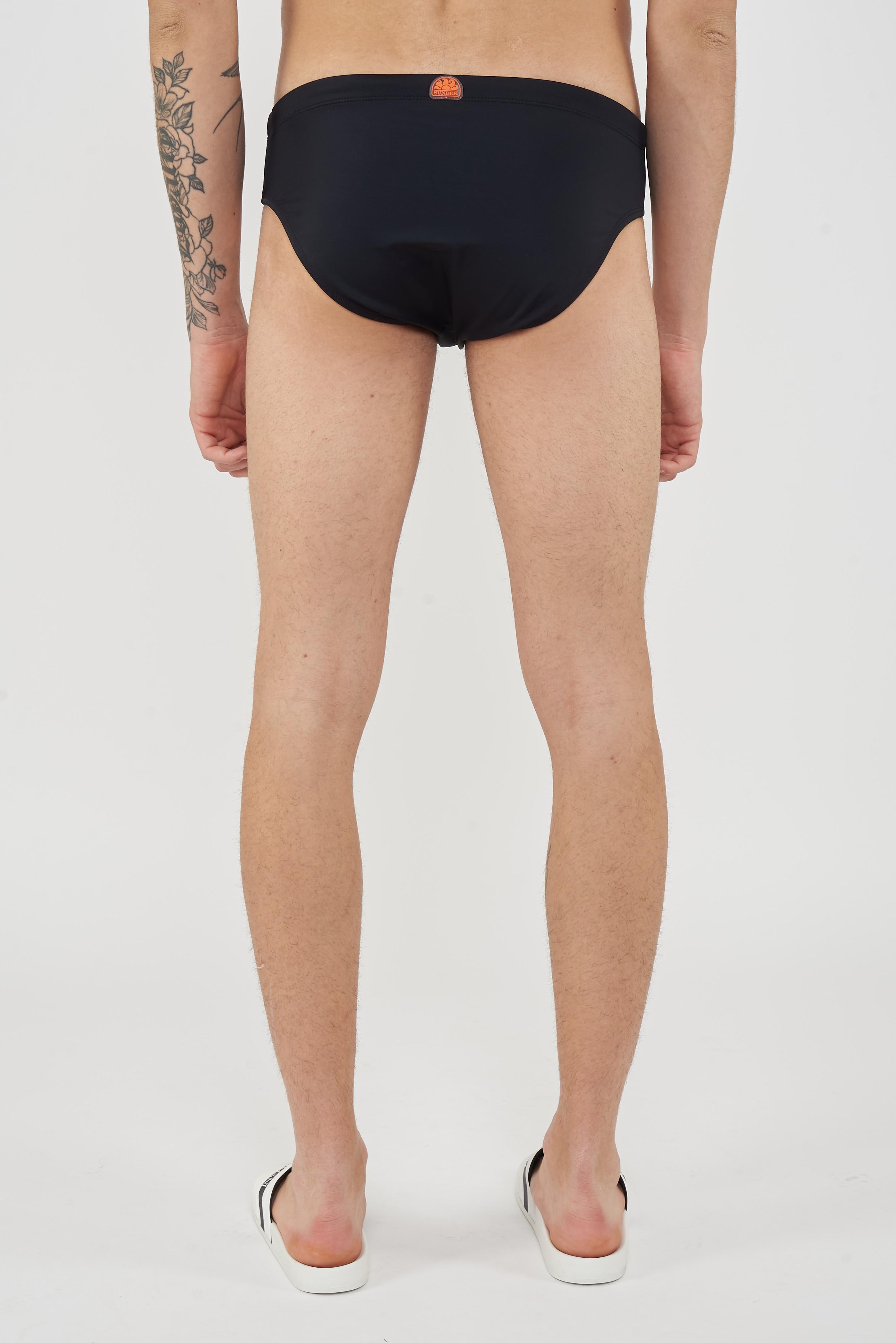 Slip mare Uomo Con Dettaglio Tricolare Black 35