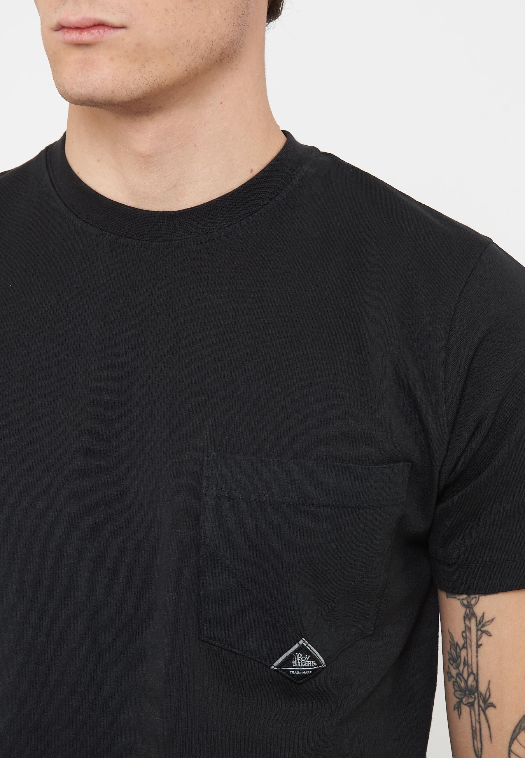 T-shirt Pocket In Jersey Black