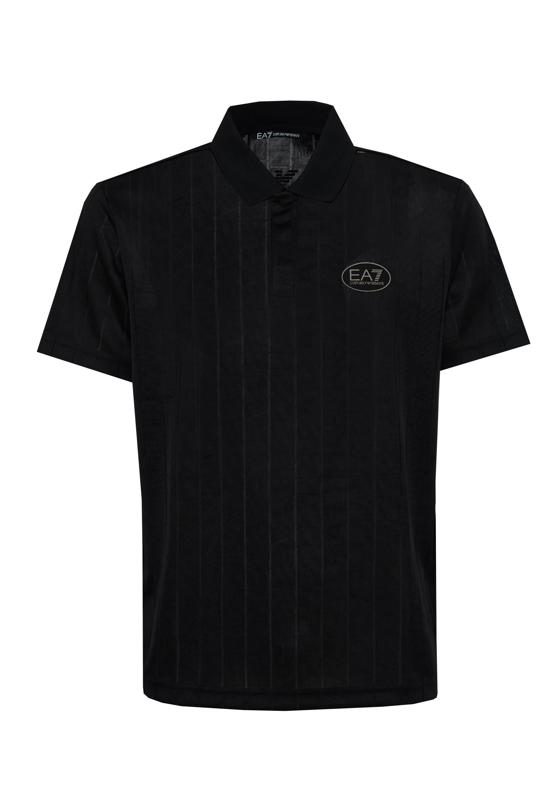 Polo Golf Pro in tessuto tecnico VENTUS7 Fancy Black