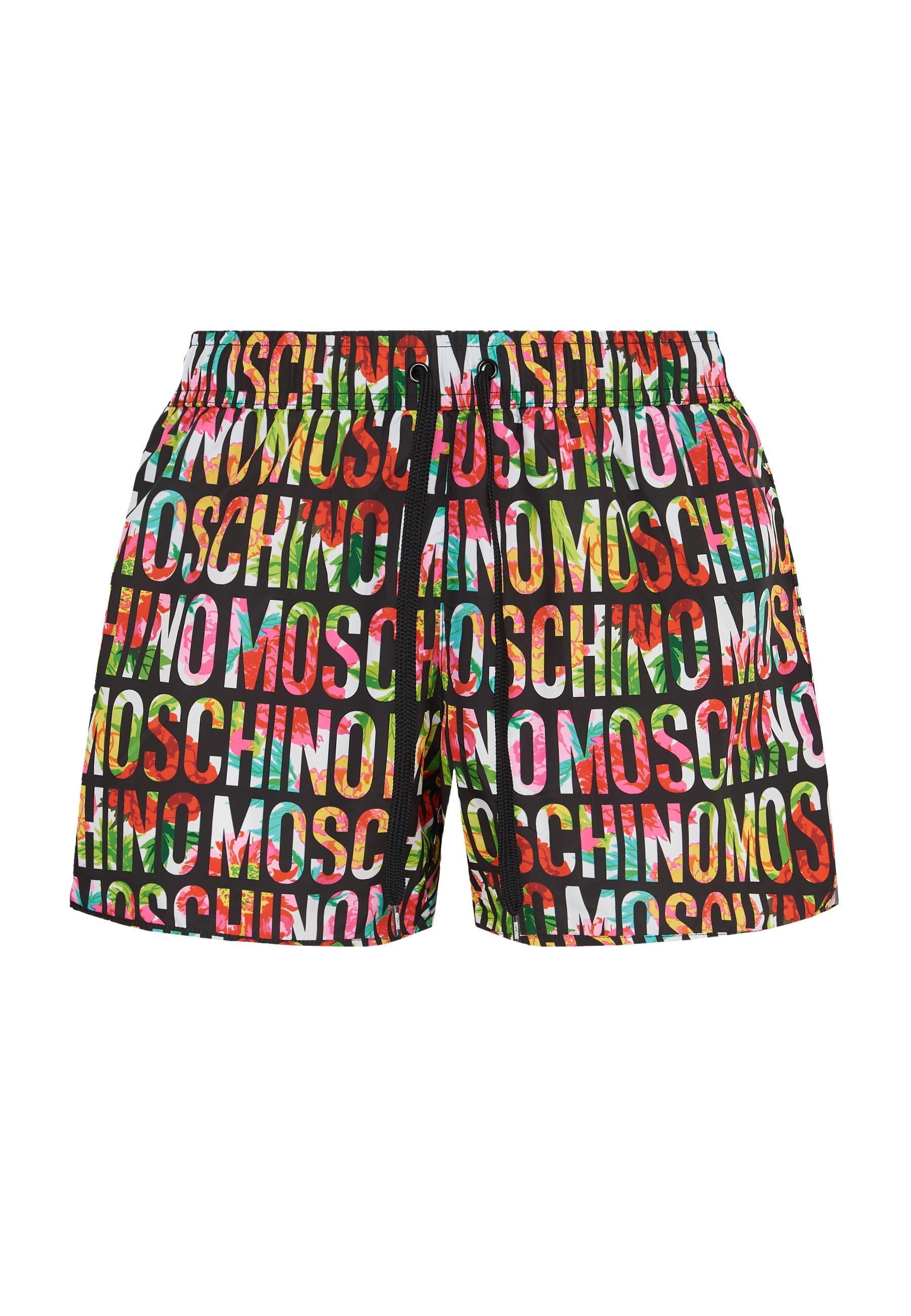 Boxer Mare Logo Flowers Print Nero<BR/><BR/>