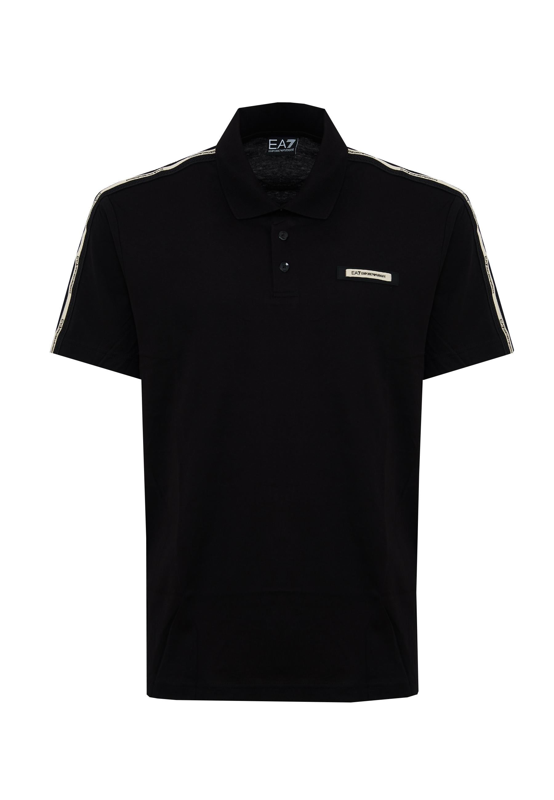 Polo Logo Series in jersey di cotone Black