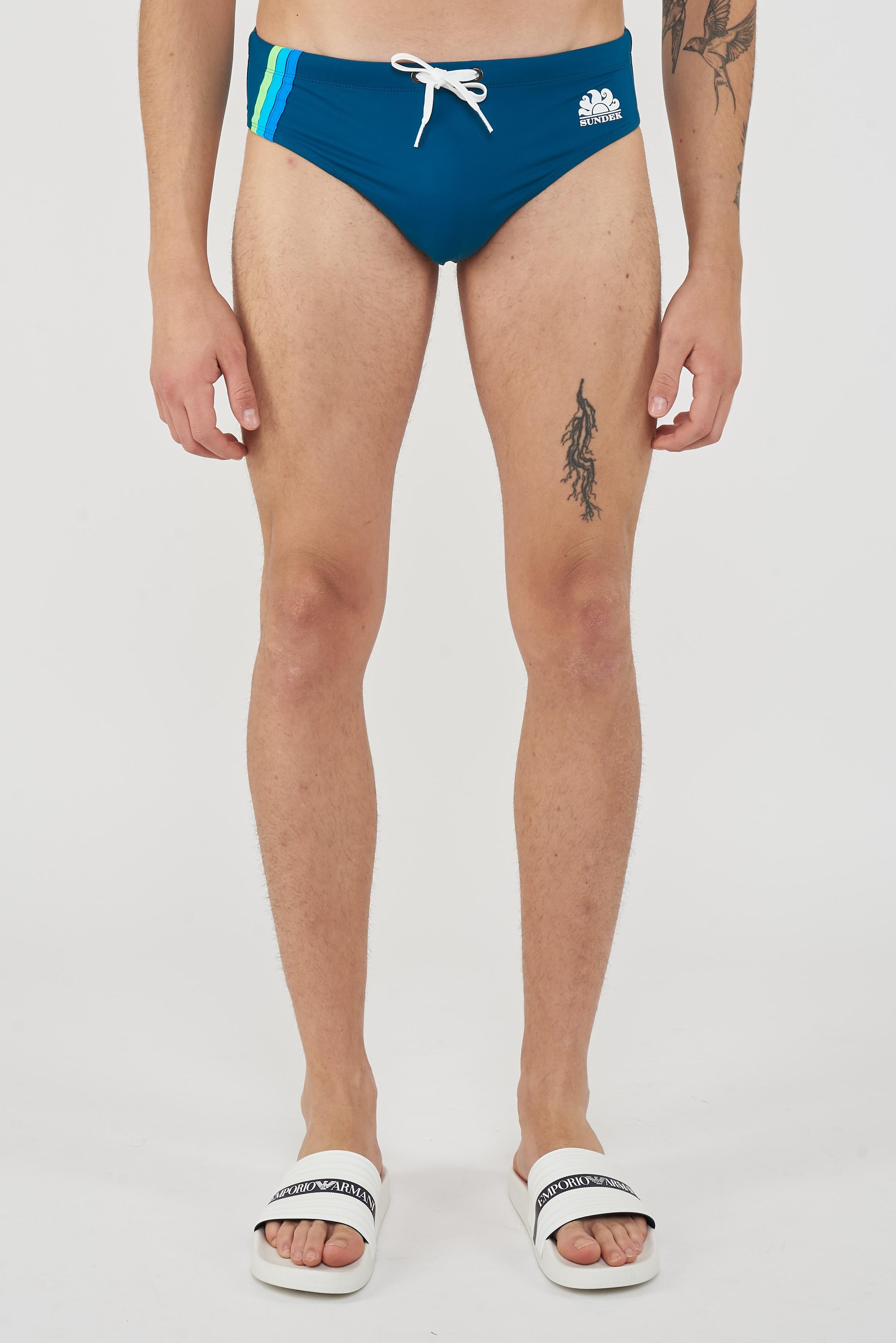 Slip mare Uomo Con Dettaglio Tricolare Peacock 01