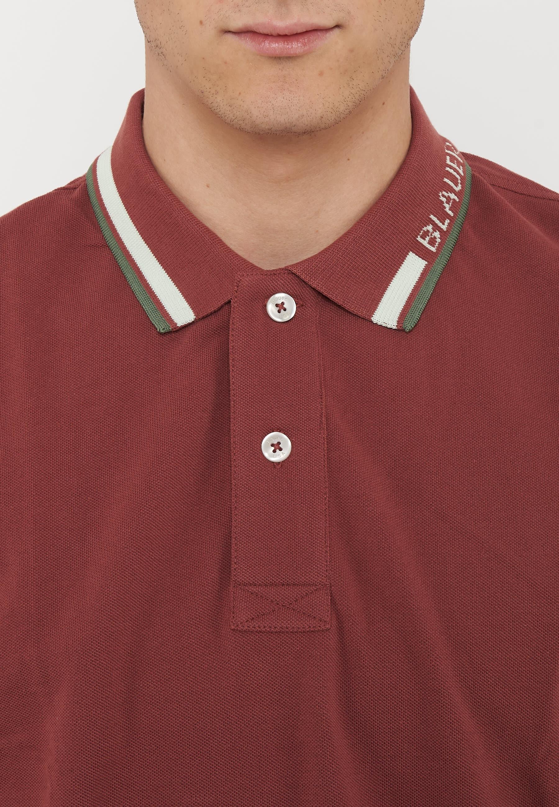 Polo Con Ricamo Sul Colletto Ransom Mattone Inglese