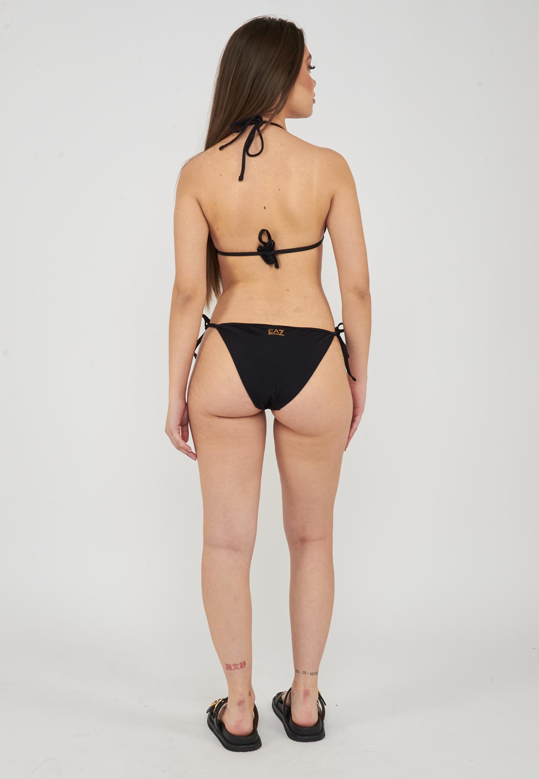 Bikini a triangolo in tessuto tecnico black