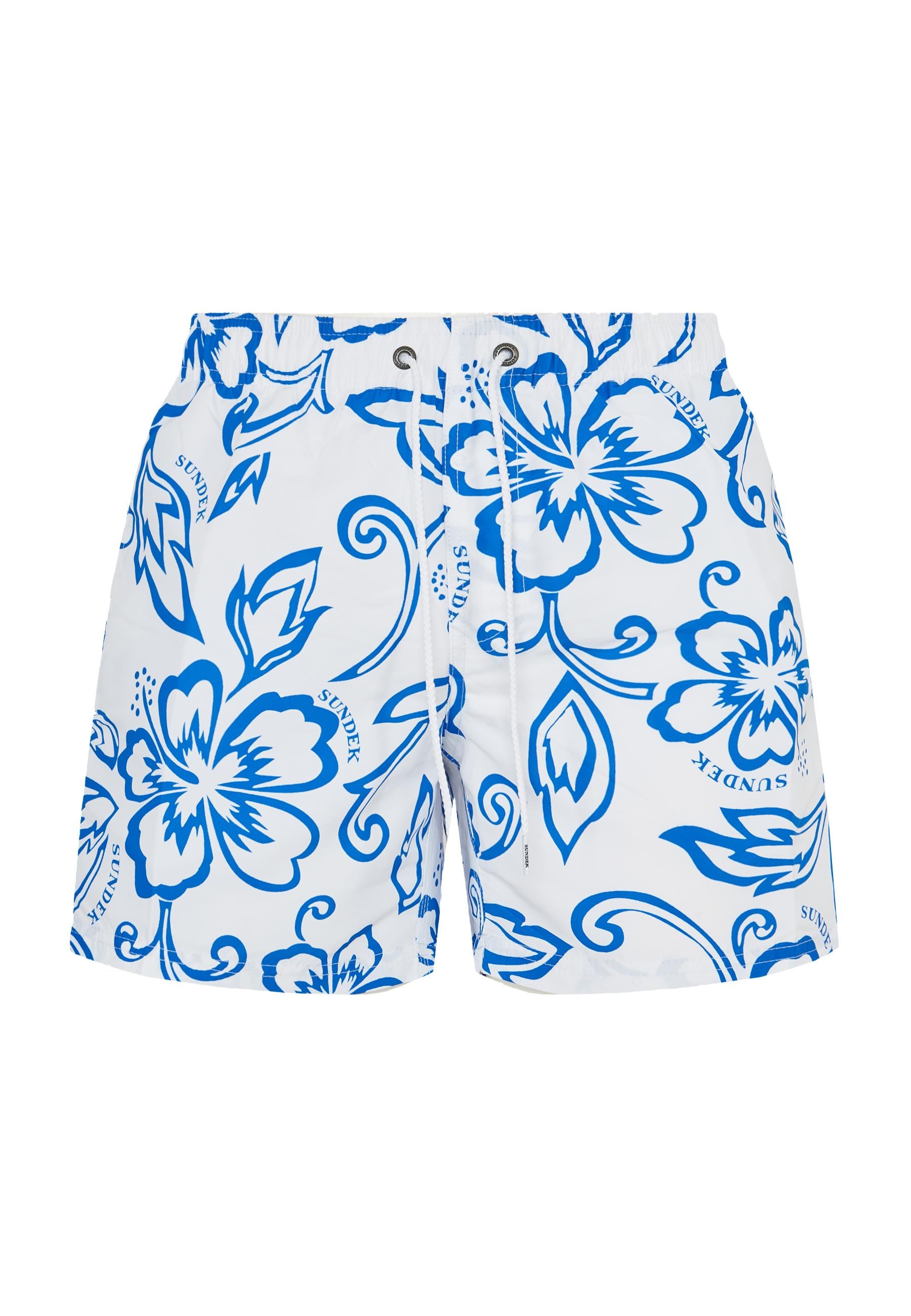 Costume Da Bagno Uomo Corto Vita Elasticata Stampa Archive Hibiscus