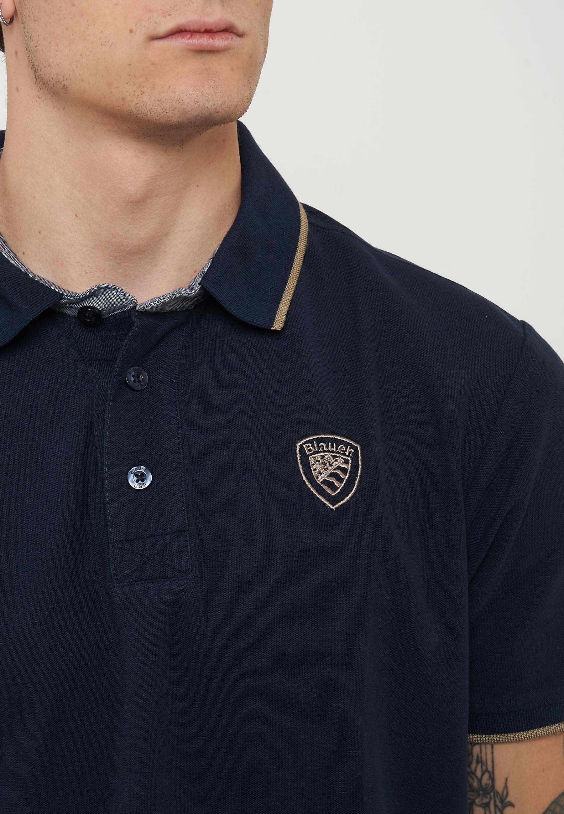 Polo In Piquet Damon Blu
