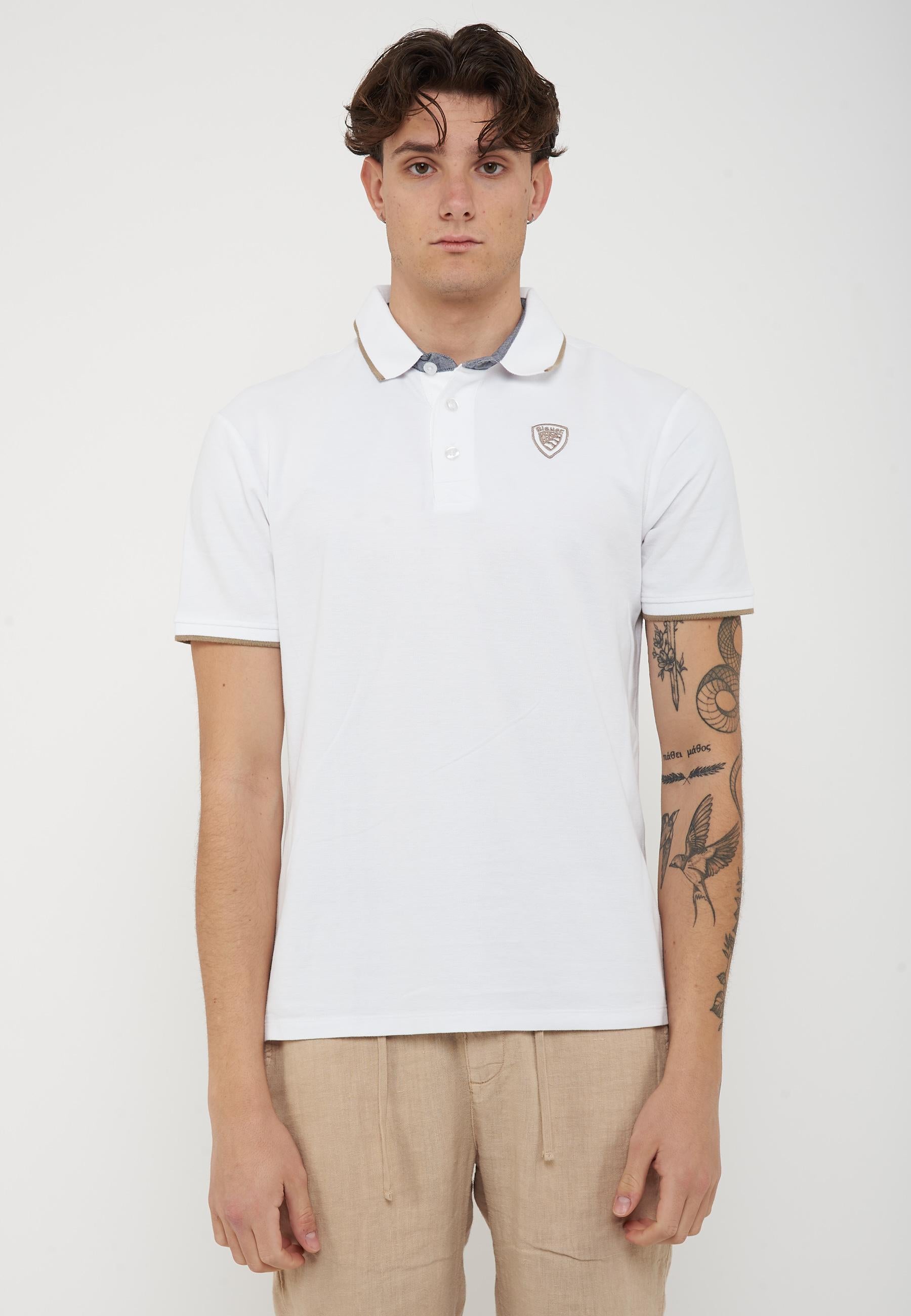 Polo In Piquet Damon Bianco Ottico
