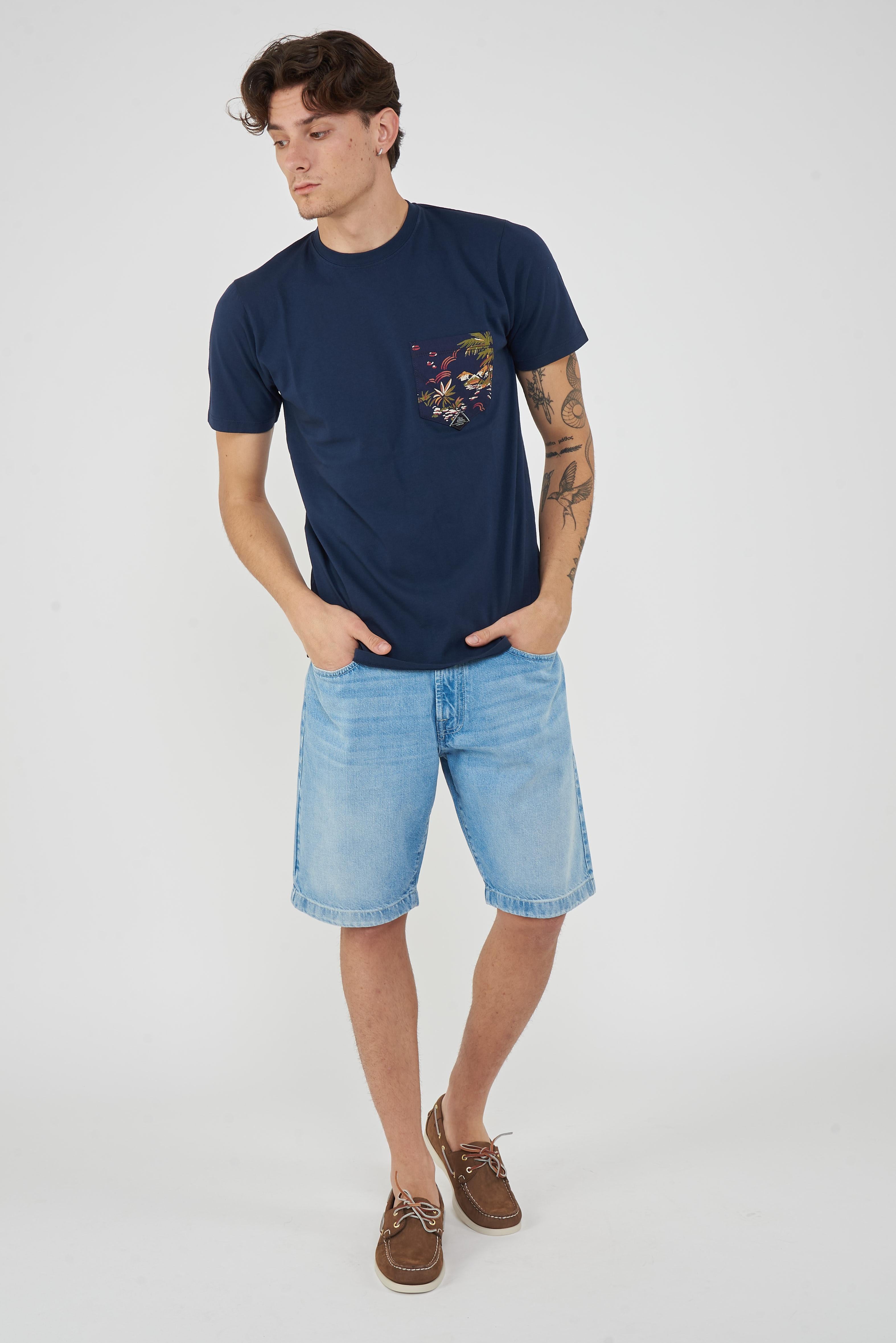 T-shirt Pocket In Jersey Hawai