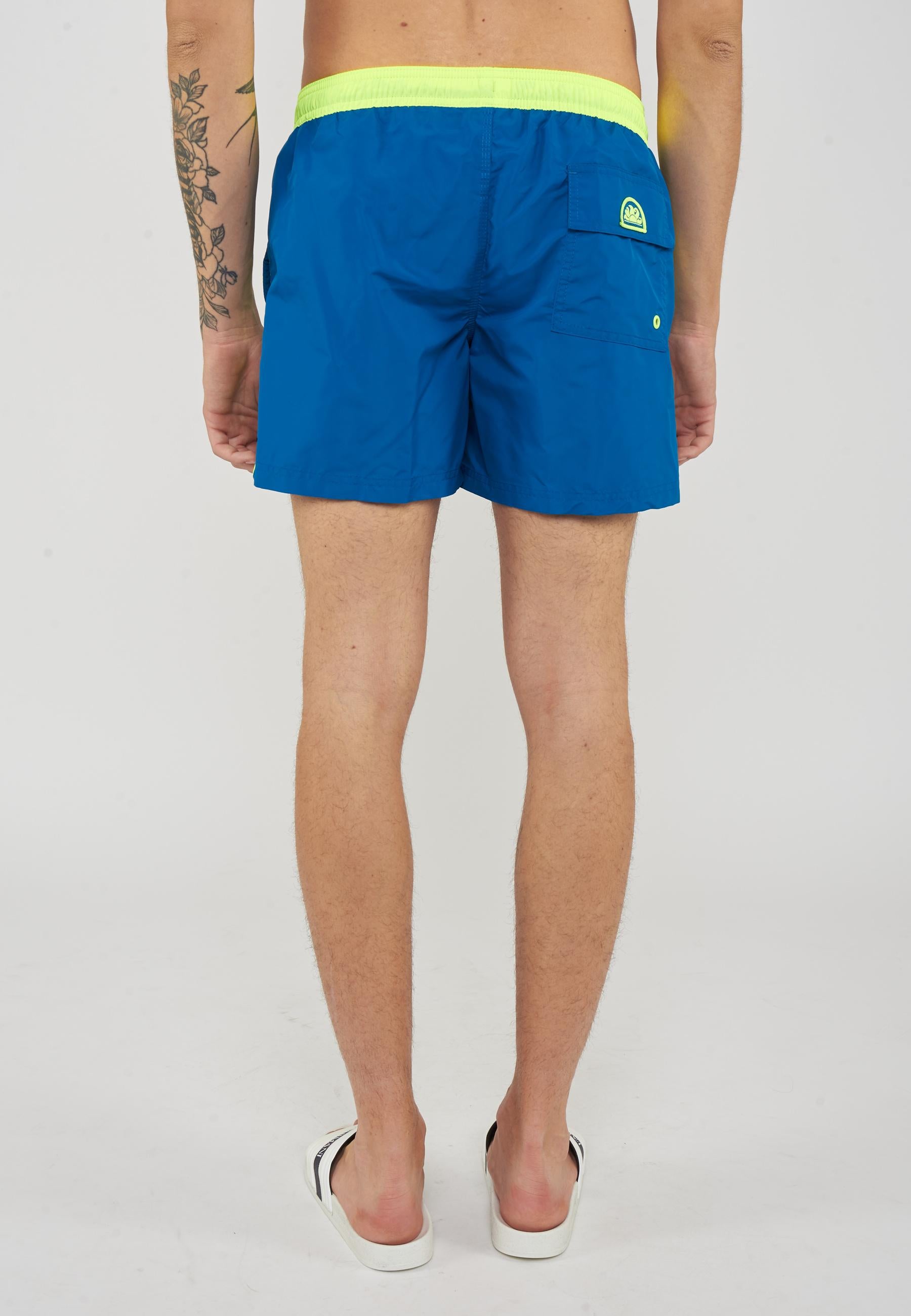 Costume Corto Vita Elasticata Iconic Taffeta Con Piping A Contrasto Deep