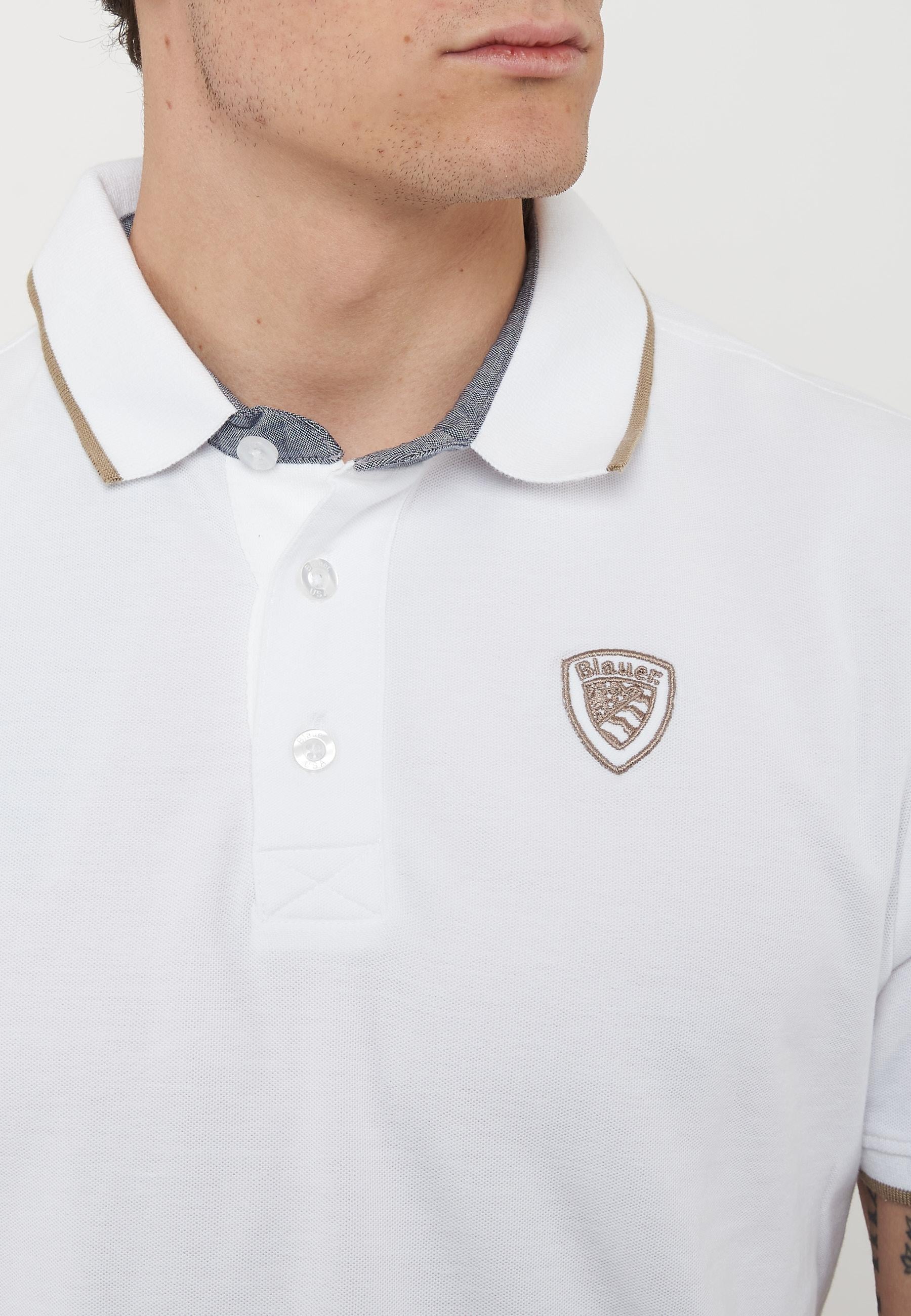 Polo In Piquet Damon Bianco Ottico
