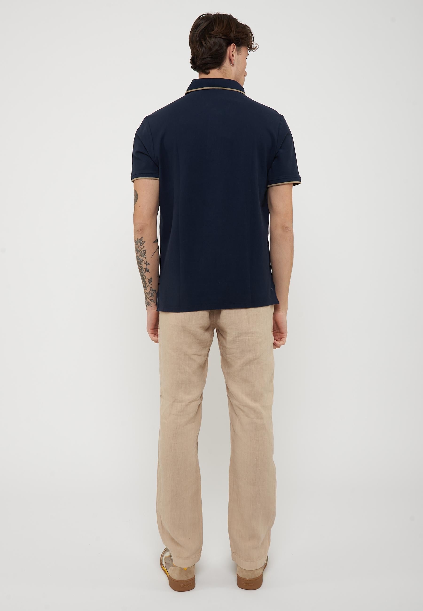 Polo In Piquet Damon Blu