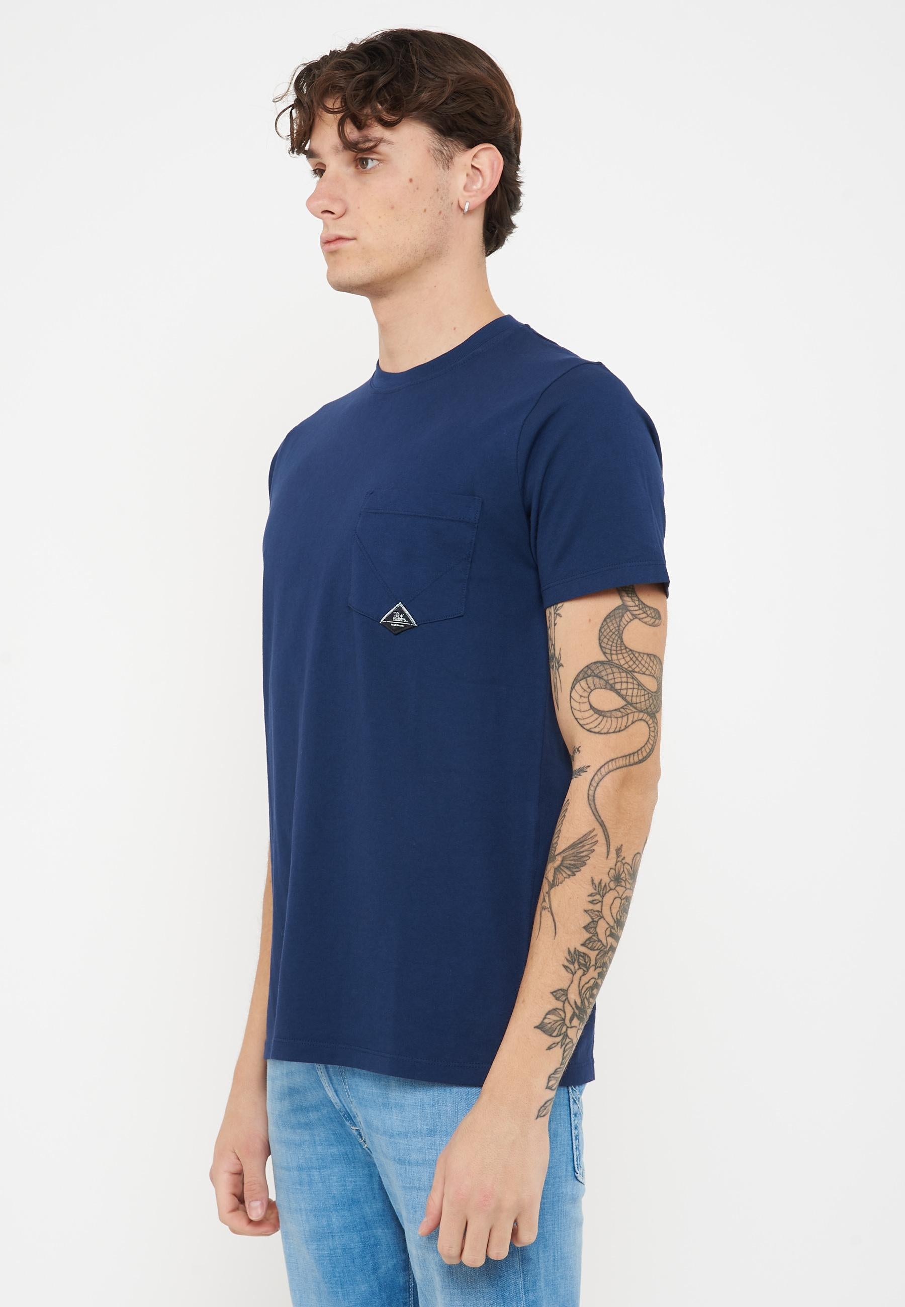 T-shirt Pocket In Jersey Blue Work