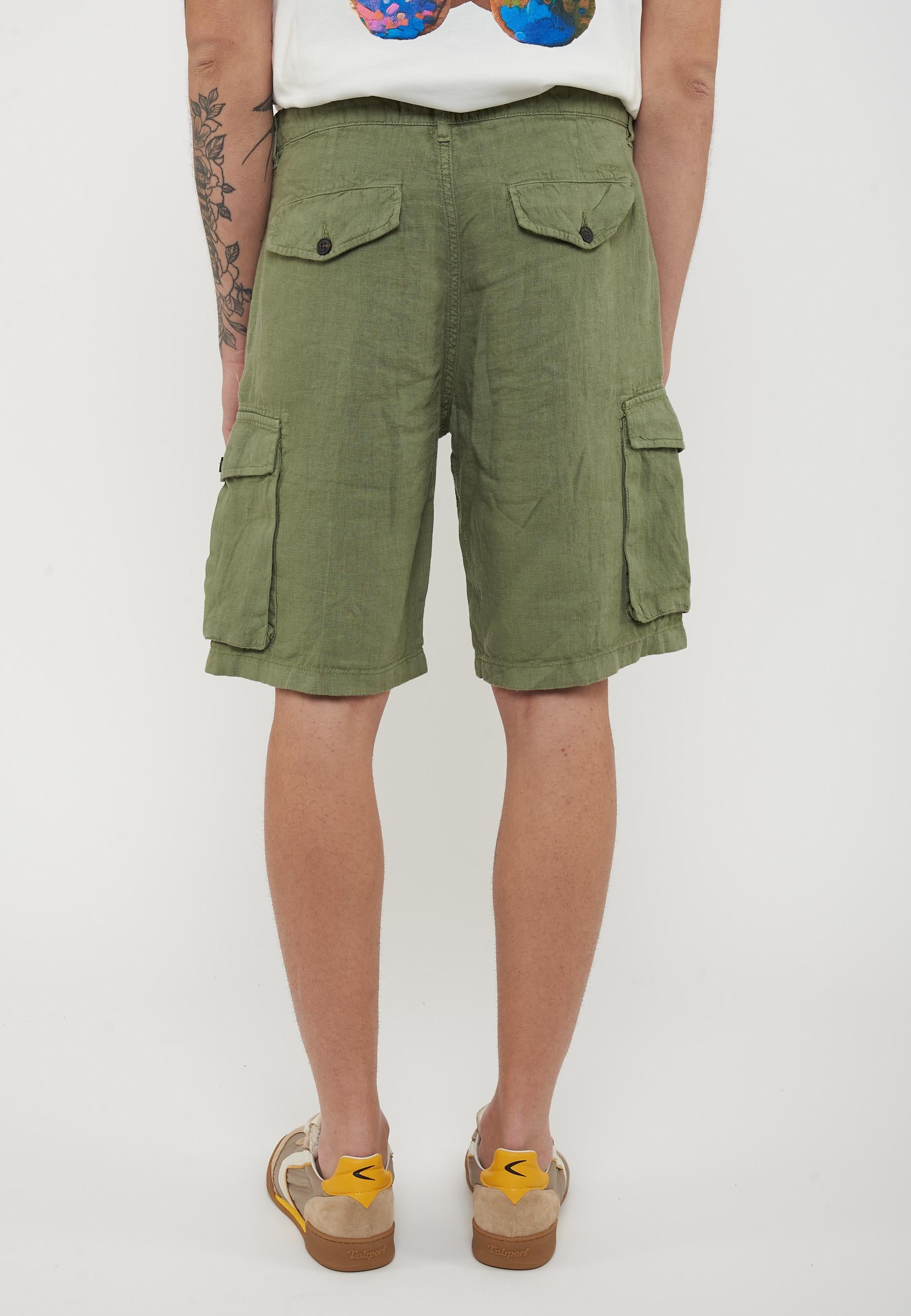 Bermuda Lino Cargo Ibizia Green