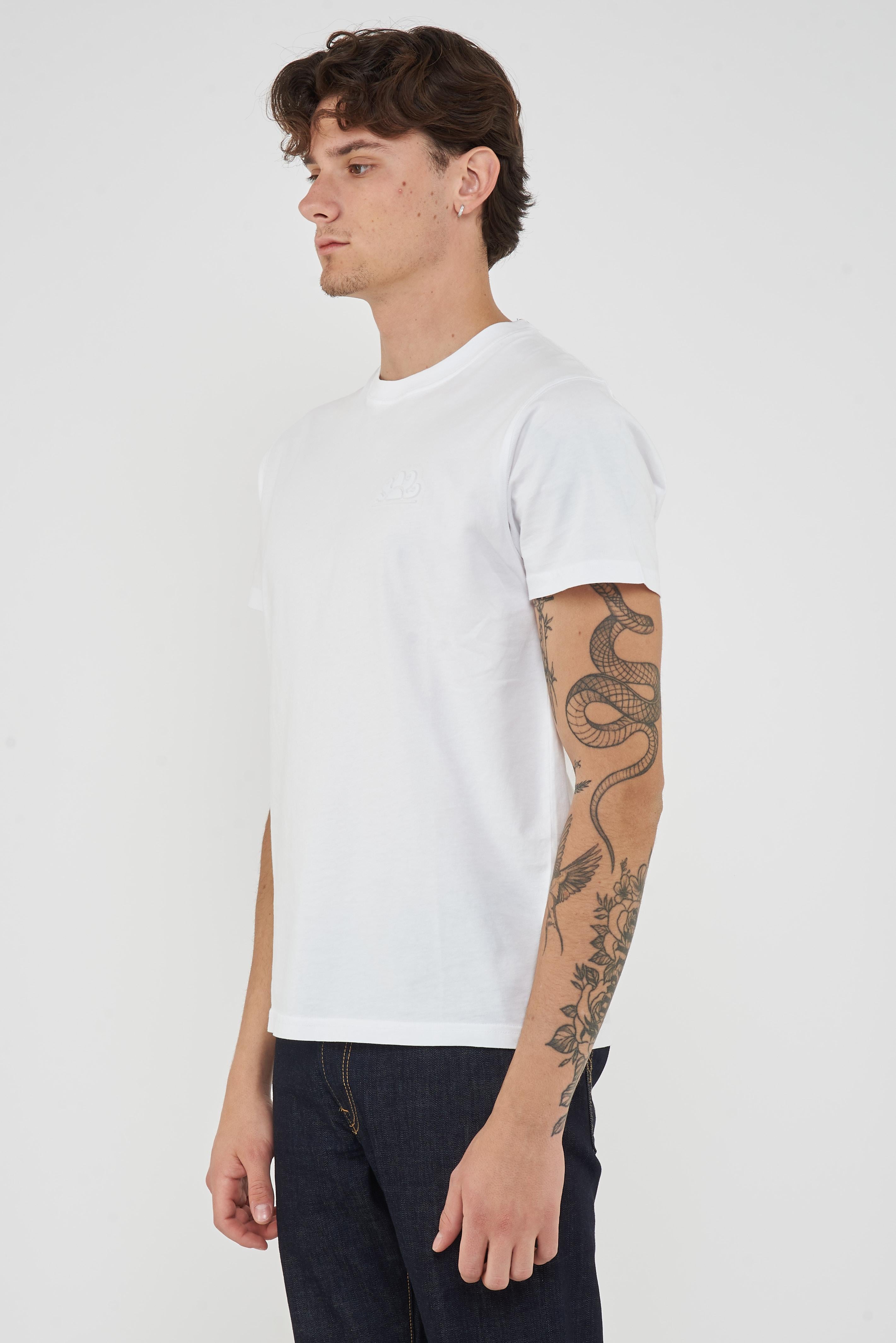 T-Shirt Uomo A Girocollo Con Logo Embossato Off White
