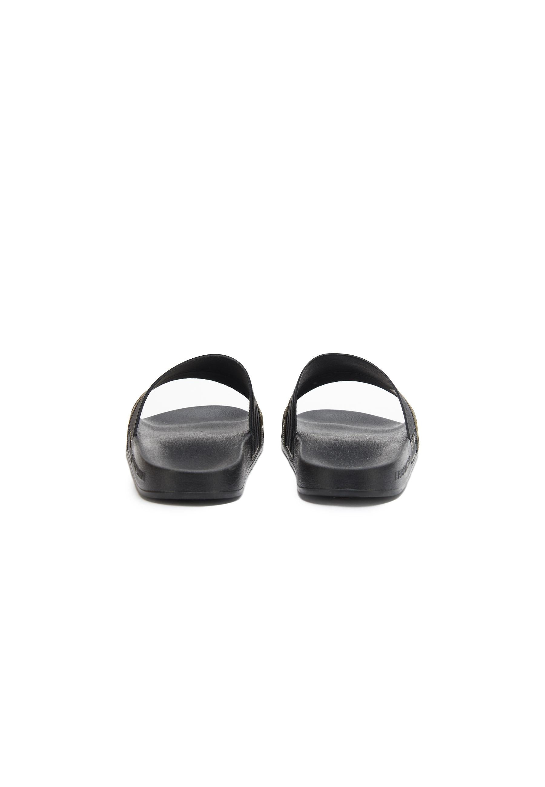 Sliders Con Banda Logata Full Black Gold