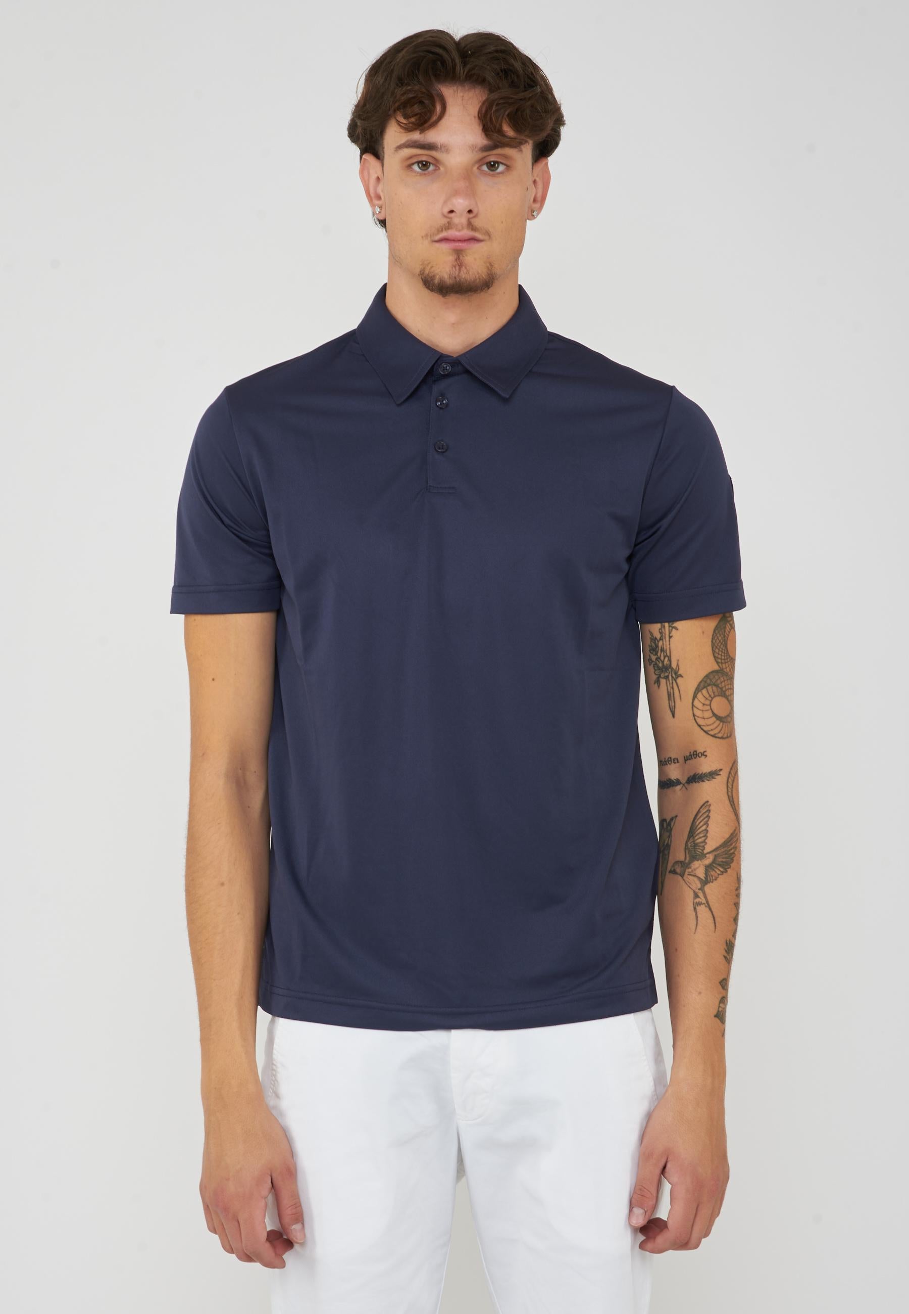 Polo Uomo Modello Clay Navy Blue