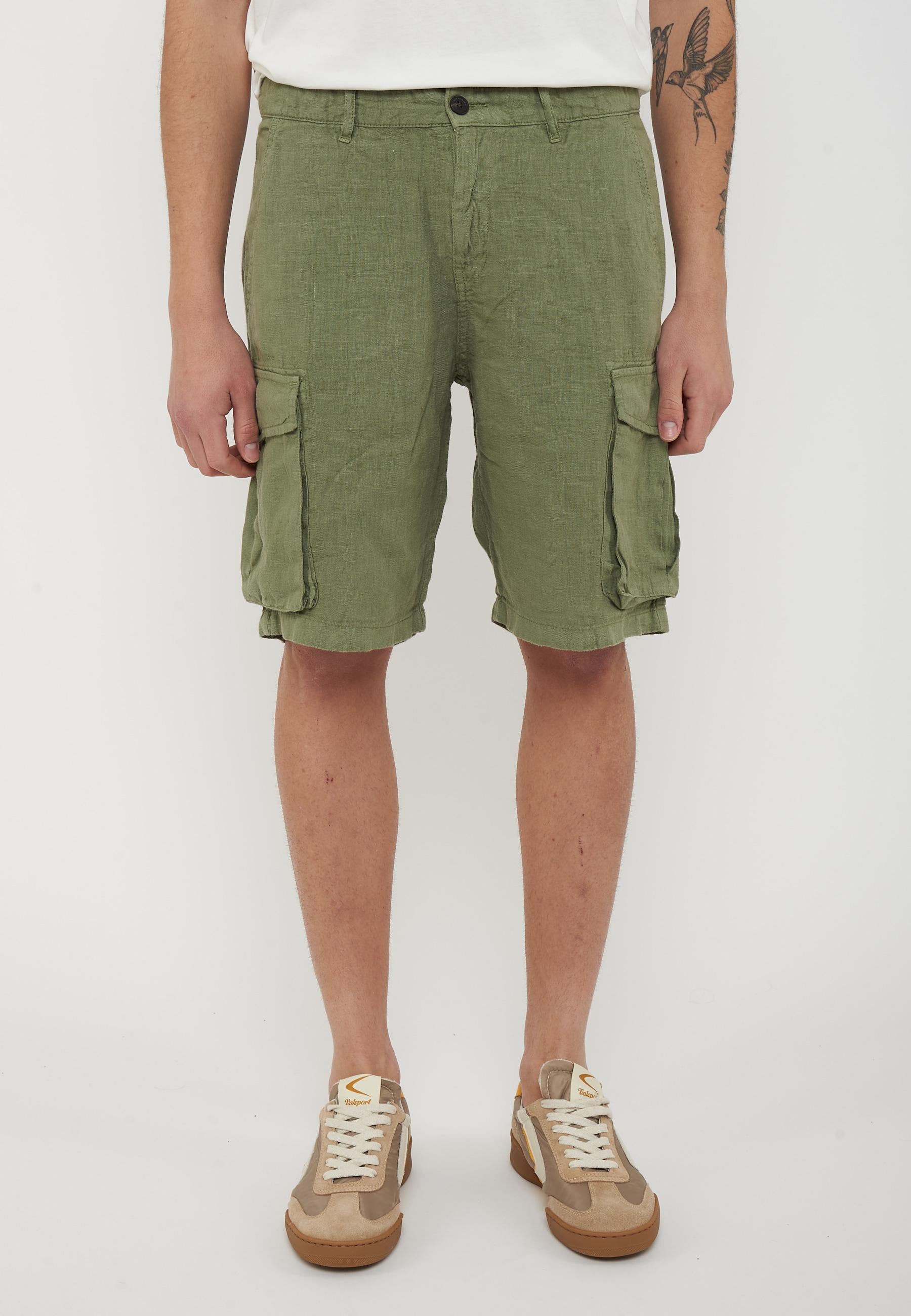 Bermuda Lino Cargo Ibizia Green