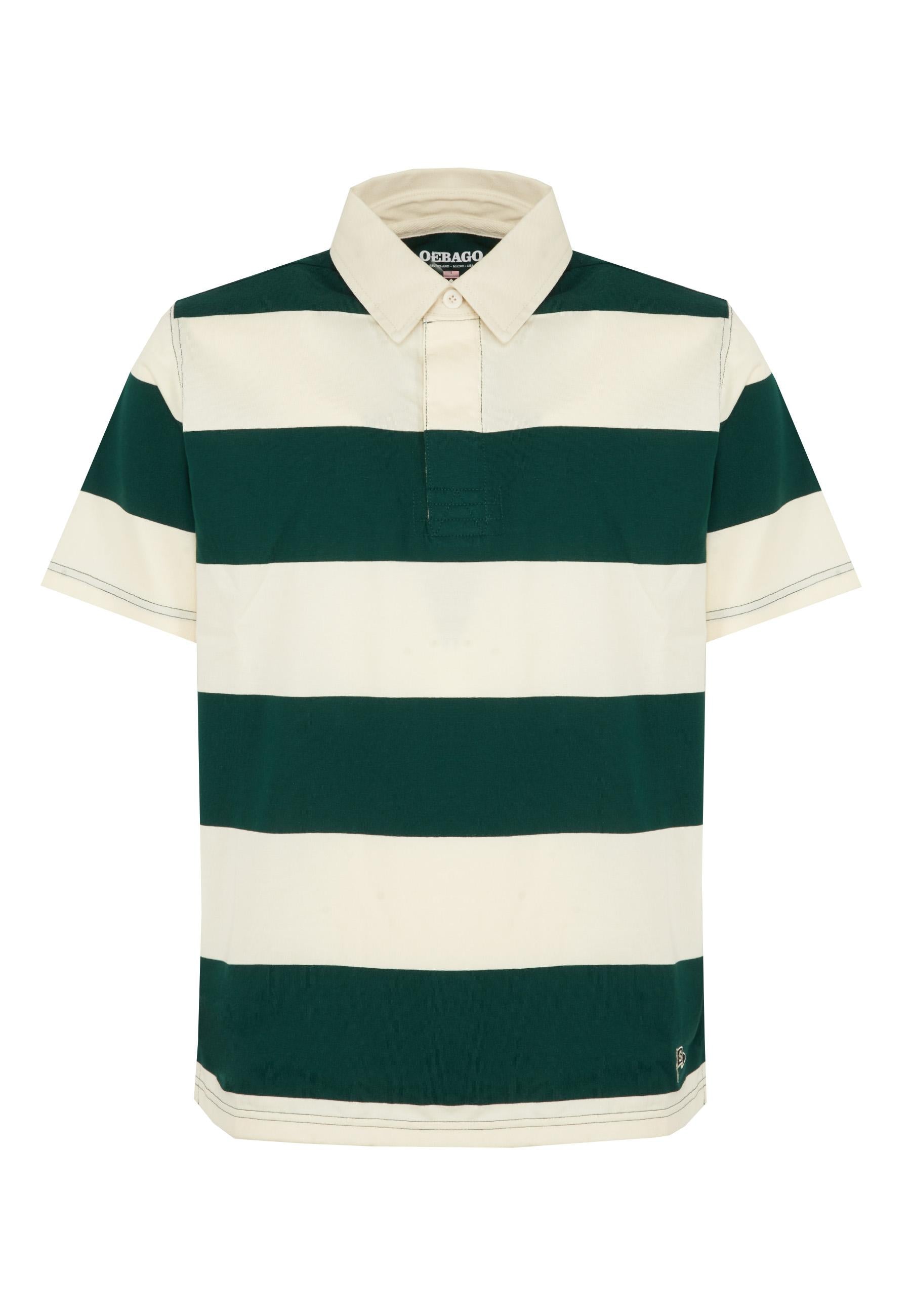 Campell Polo unisex classica in cotone natural green