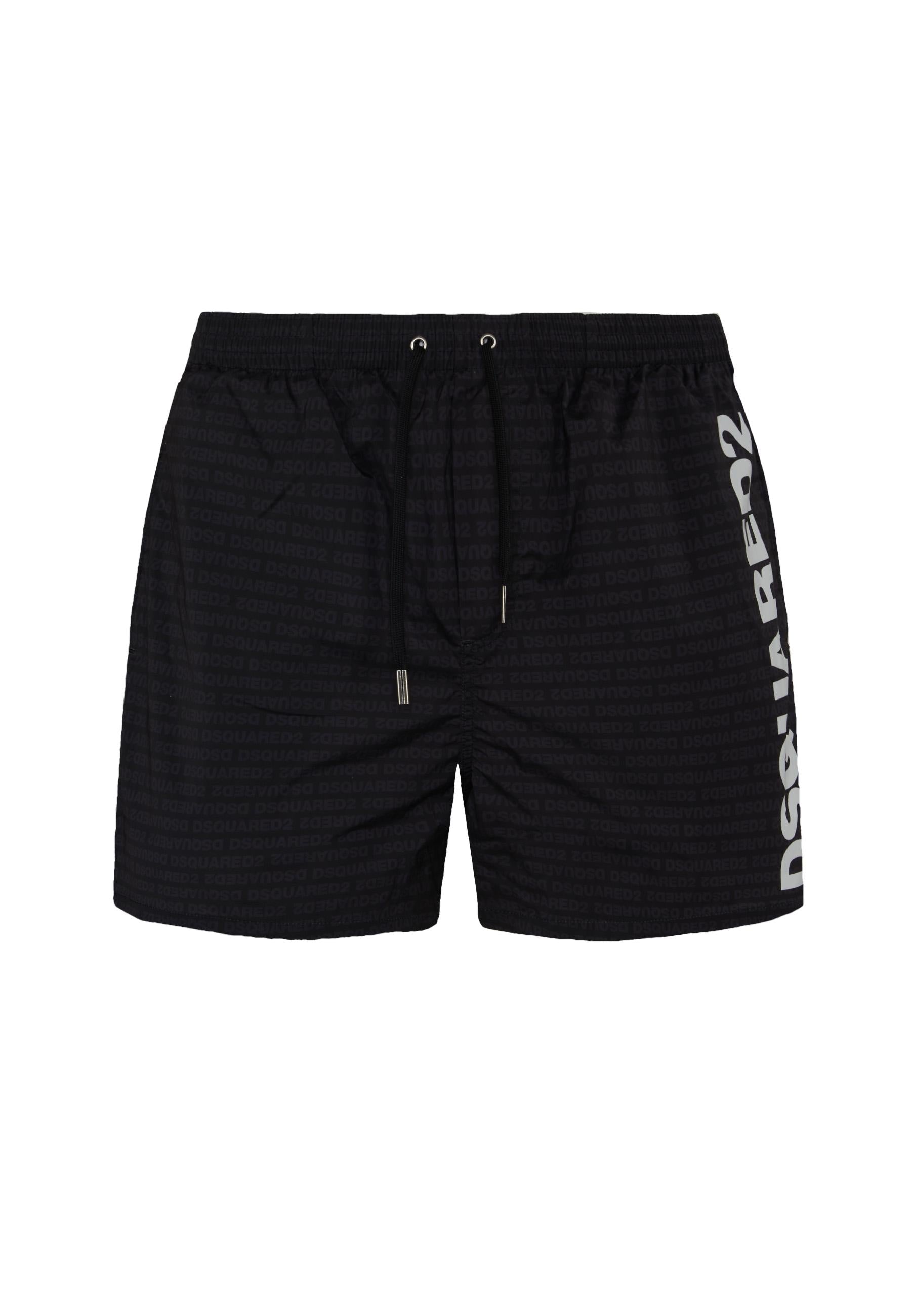 Boxer Mare Midi Con Lettering Dsquared2