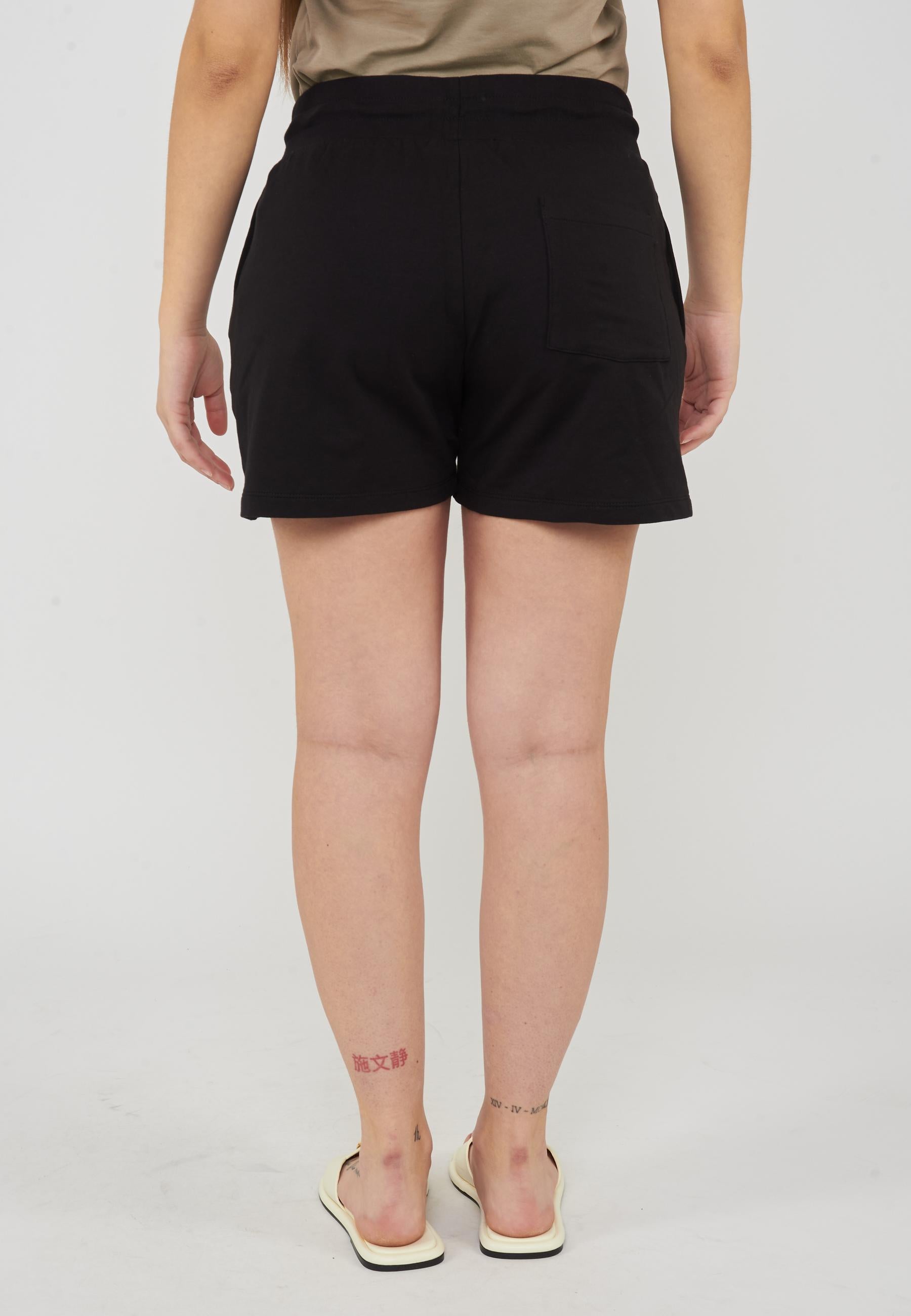 Shorts in felpa con coulisse e logo Core Lady Black