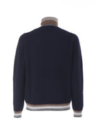 Pullover Collo Alto Sfumato Chicco Blue Navy Melange 