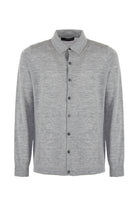 Cardigan Camicia Merinos Grigio Melange 