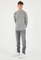 Cardigan Camicia Merinos Grigio Melange 