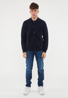 Cardigan Camicia Blue Navy Melange 