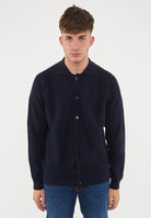 Cardigan Camicia Blue Navy Melange 