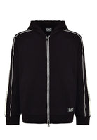 Felpa Con Cappuccio E Zip Logo Series In Misto Cotone 