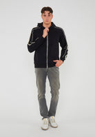 Felpa Con Cappuccio E Zip Logo Series In Misto Cotone 