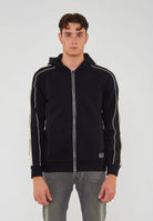 Felpa Con Cappuccio E Zip Logo Series In Misto Cotone 