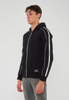 Felpa Con Cappuccio E Zip Logo Series In Misto Cotone 