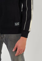 Felpa Con Cappuccio E Zip Logo Series In Misto Cotone 
