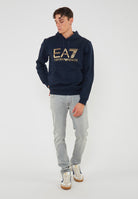 Felpa Con Cappuccio Logo Series In Cotone Stretch Con Maxi Logo 
