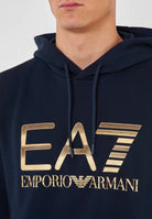 Felpa Con Cappuccio Logo Series In Cotone Stretch Con Maxi Logo 