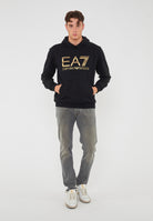 Felpa Con Cappuccio Logo Series In Cotone Stretch Con Maxi Logo 
