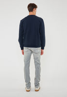 Felpa Girocollo Logo Series In Cotone Stretch Con Maxi Logo 