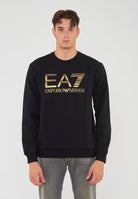 Felpa Girocollo Logo Series In Cotone Stretch Con Maxi Logo 