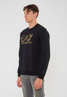 Felpa Girocollo Logo Series In Cotone Stretch Con Maxi Logo 