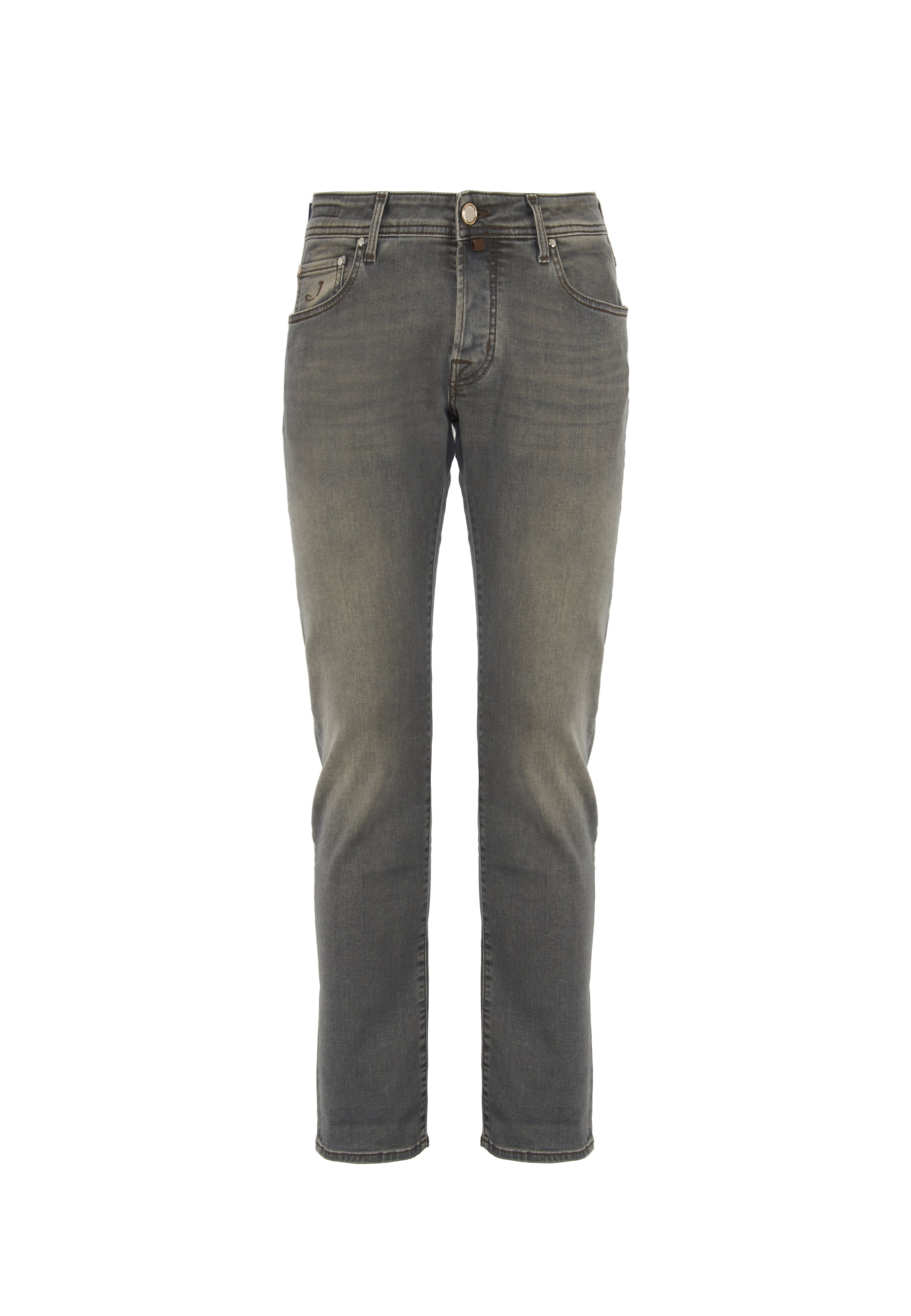 Jeans 5 Tasche Nick Slim In Denim Super Stretch Grigio 