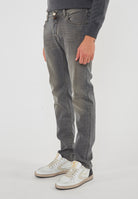 Jeans 5 Tasche Nick Slim In Denim Super Stretch Grigio 