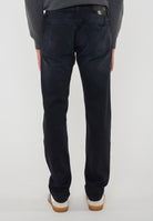 Jeans 5 Tasche Nick Slim Super Slim In Denim Stretch Di Cotone Organico Nero Lavaggio Rinse 