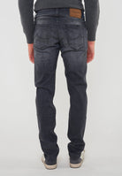 Jeans 5 Tasche Nick Slim In Denim Super Stretch Medium Black 