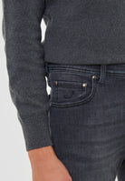 Jeans 5 Tasche Nick Slim In Denim Super Stretch Medium Black 