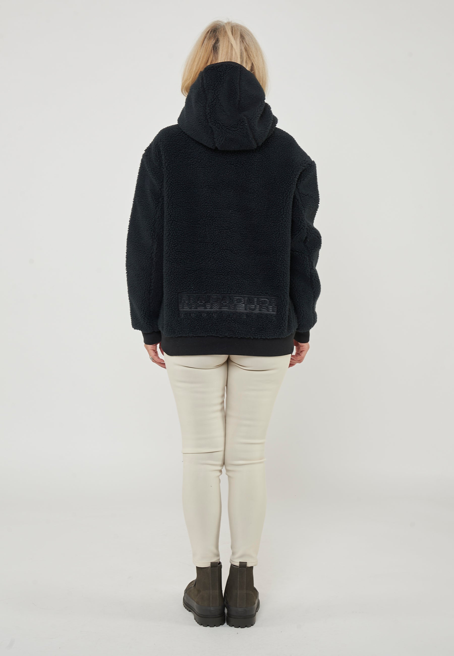 Felpa In Pile Con Cappuccio e Zip Seline 
