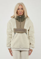 Felpa In Pile Con Cappuccio e Zip Seline 