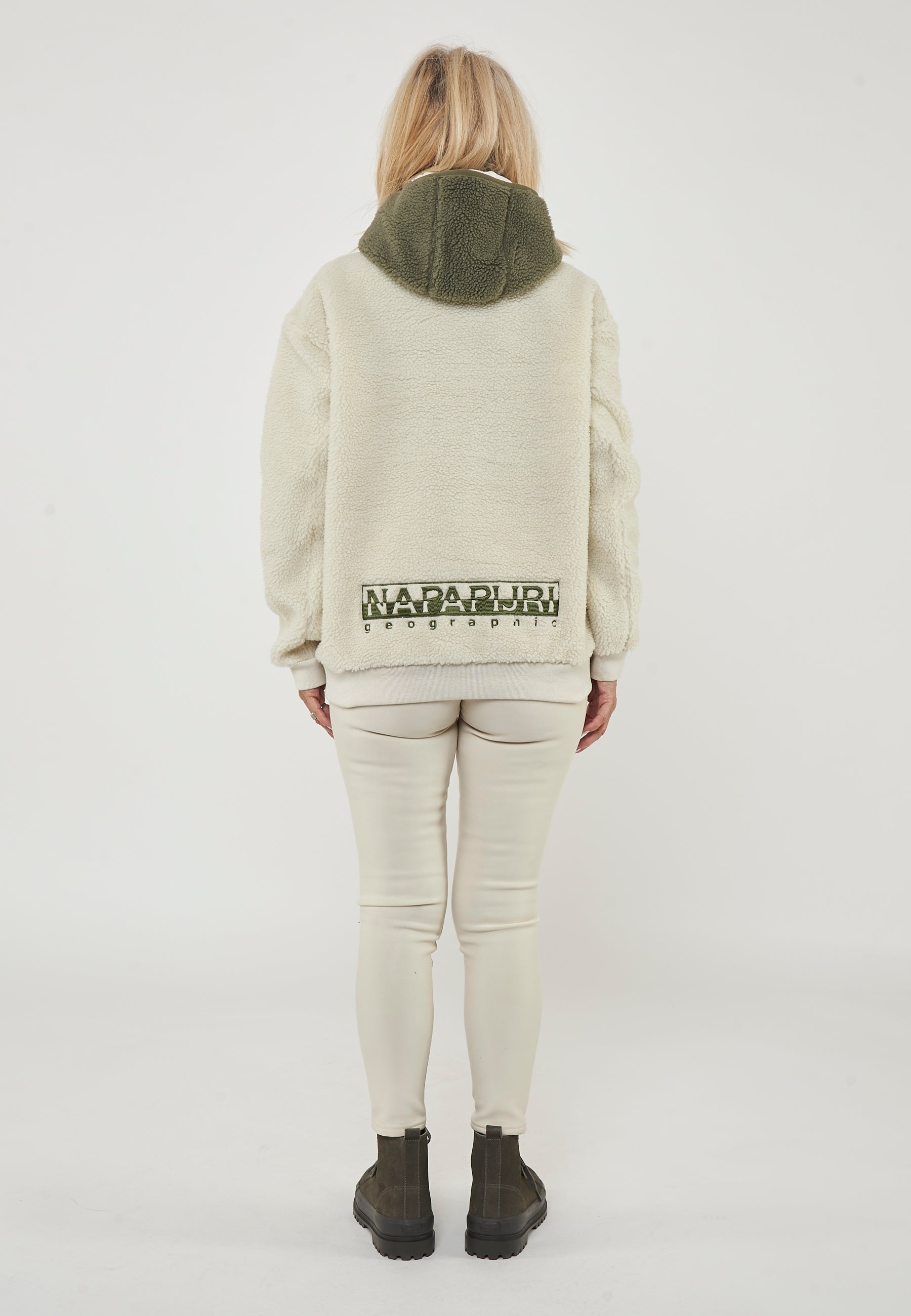 Felpa In Pile Con Cappuccio e Zip Seline 